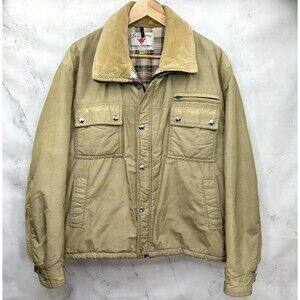 Vintage 70s Bomber Jacket Gordon & Ferguson mens 46 XL Retro Streetwear Corduroy